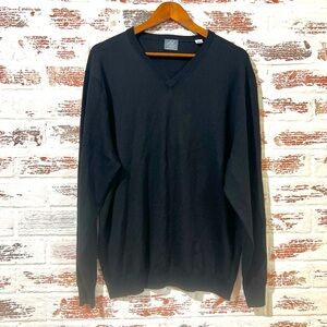Harris Sweater Pullover 100% Merino Wool V Neck Men’s Size XL